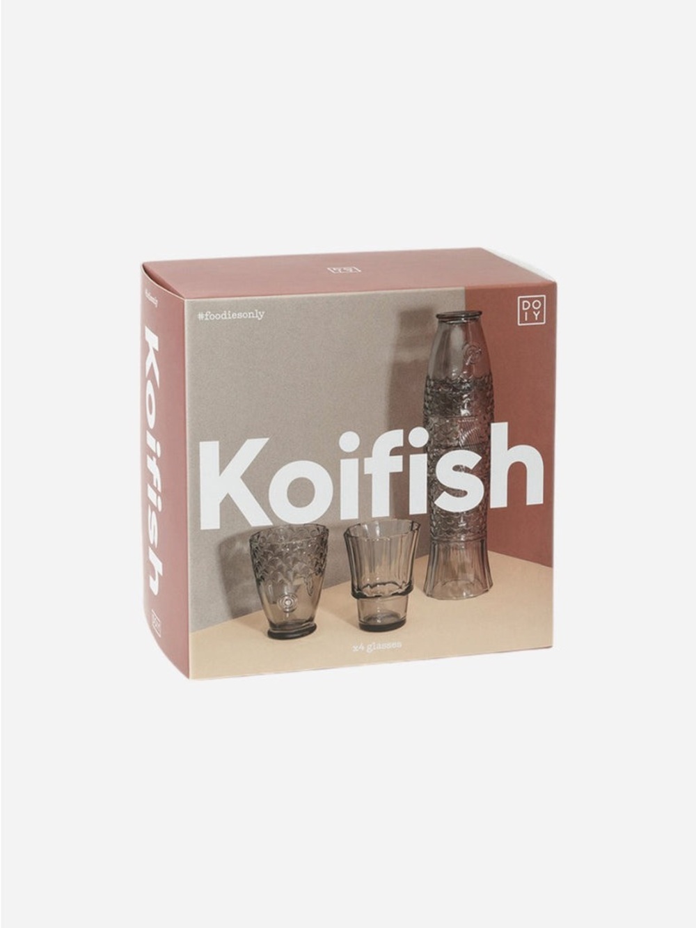 Textured Fish-Shaped Tumbler Set in Smoky Gray-never used /orig. pkg. - Picture 2 of 5